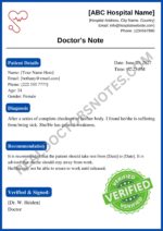 Doctor Note for Sick Leave