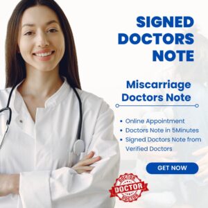 miscarriage Doctors Note