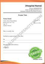 Printable Dentist Appointment Excuse Note for School
