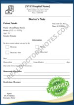 Sample Doctors Note for Allergies