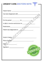 Urgent Care Doctors Note PDF