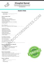 Printable Doctors Note for travel insurance