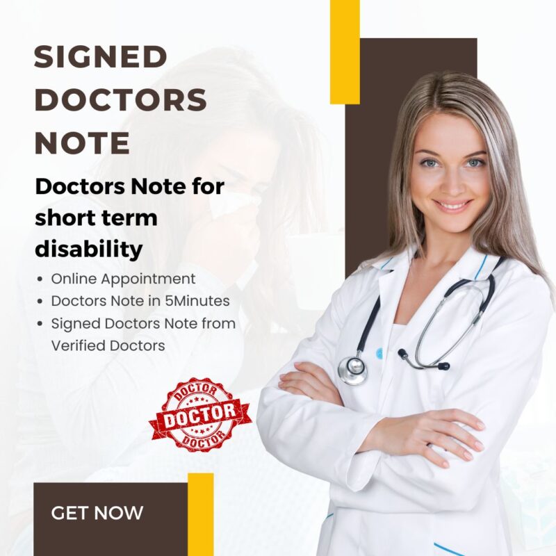 Doctors Note for short term disability