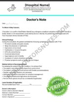 Sample Doctors Note for PTSD