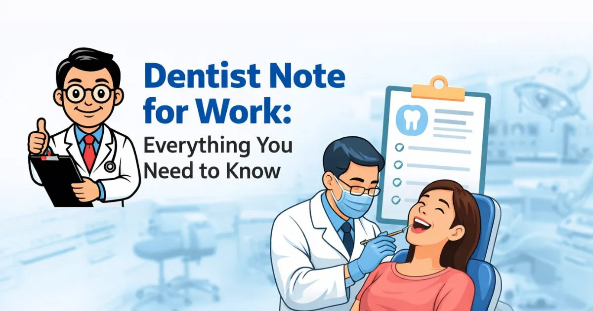 Dentist Note for Work
