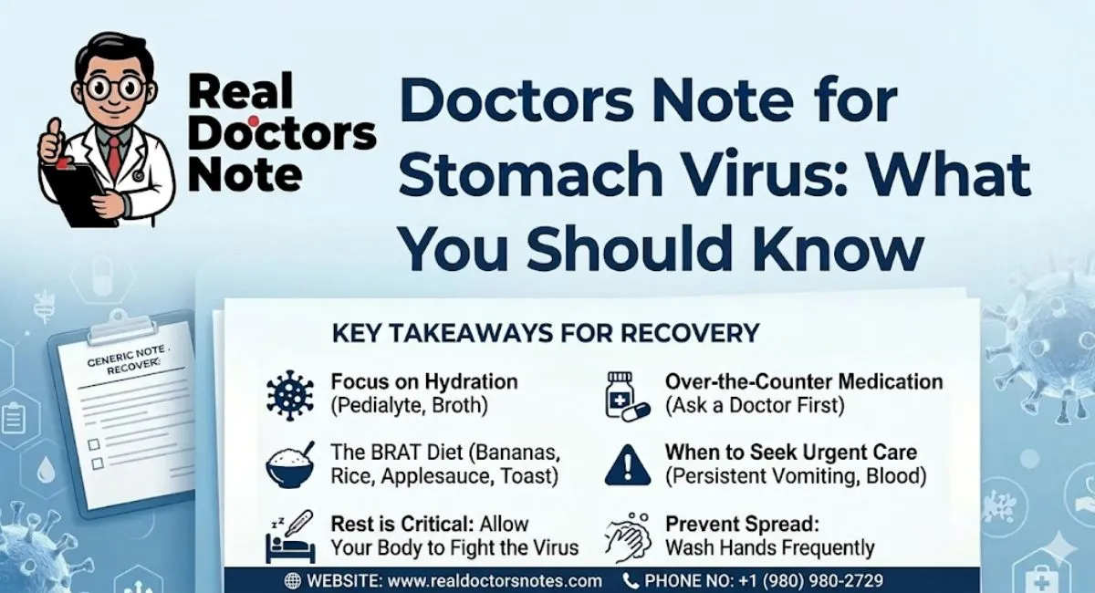Doctors Note for Stomach Virus