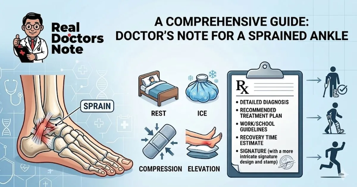 Doctor's Note for a Sprained Ankle