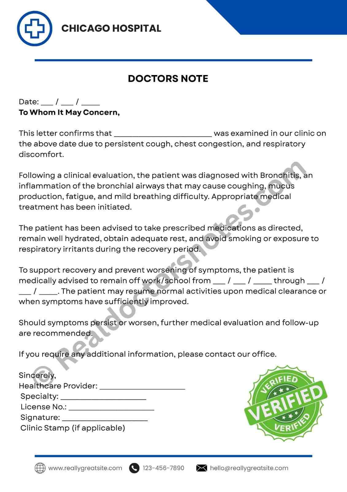 Doctors Note for Bronchitis: Symptoms, Recovery Guide - Image 2