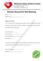 Doctors Excuse for Not Shaving Doctors Excuse for Not Shaving