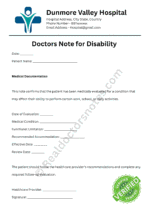 Doctors Note for Disability Doctors Note for Disability