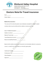 Doctors Note for Travel Insurance Doctors Note for Travel Insurance