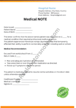 Doctor's Note for period cramps