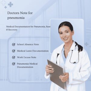 Doctors Note for pneumonia