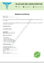 Fever Work Excuse Letter
