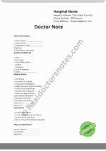 Medical Excuse Note for Chickenpox
