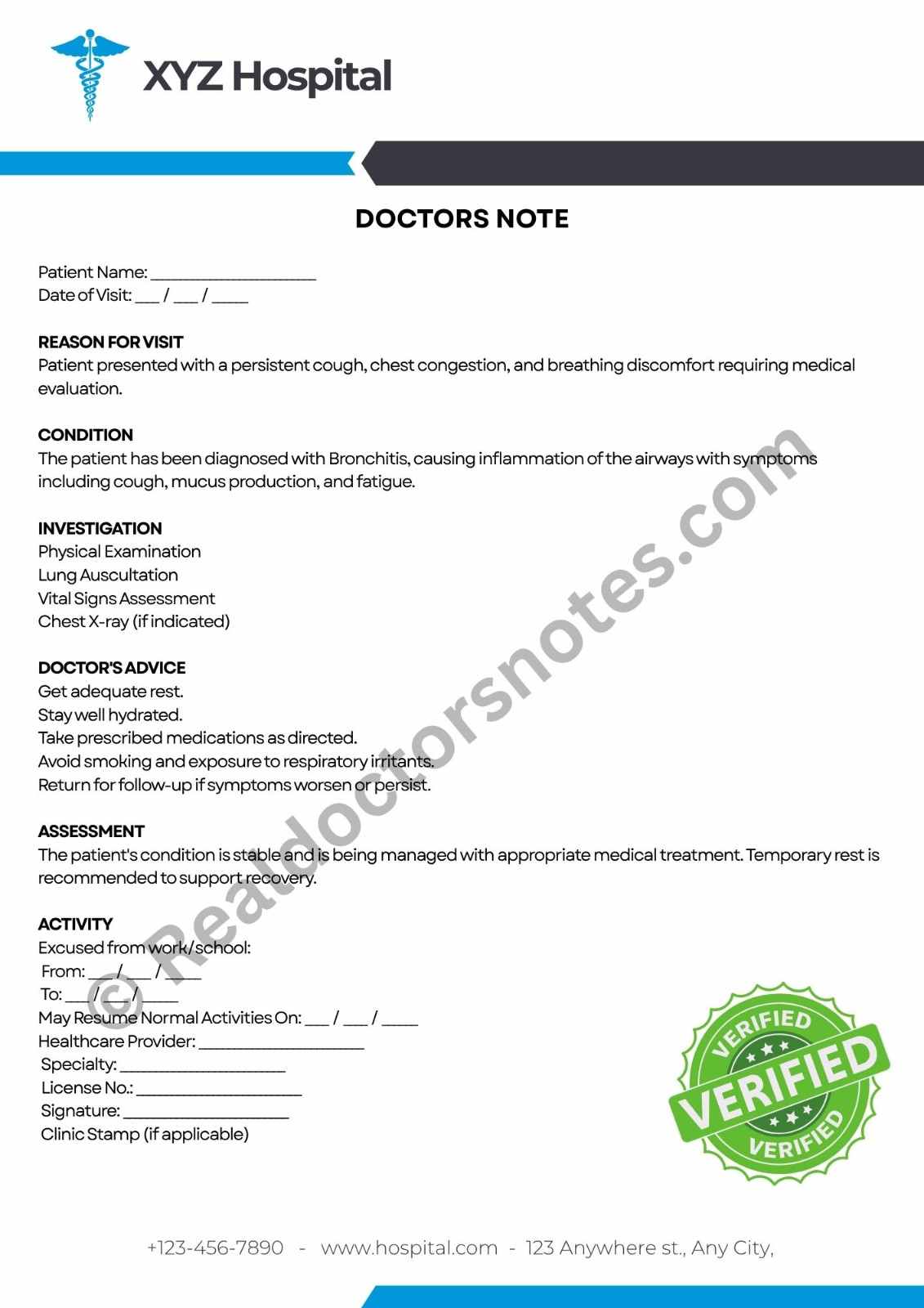 Doctors Note for Bronchitis: Symptoms, Recovery Guide - Image 4