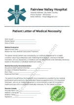 Patient Letter of Medical Necessity Patient Letter of Medical Necessity