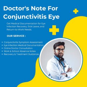 Doctor's Note For Conjunctivitis Eye
