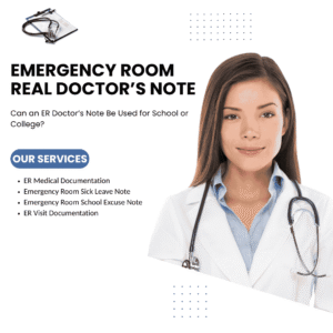Emergency Room Real Doctor's Note