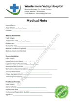 Hospital Real Medical Note