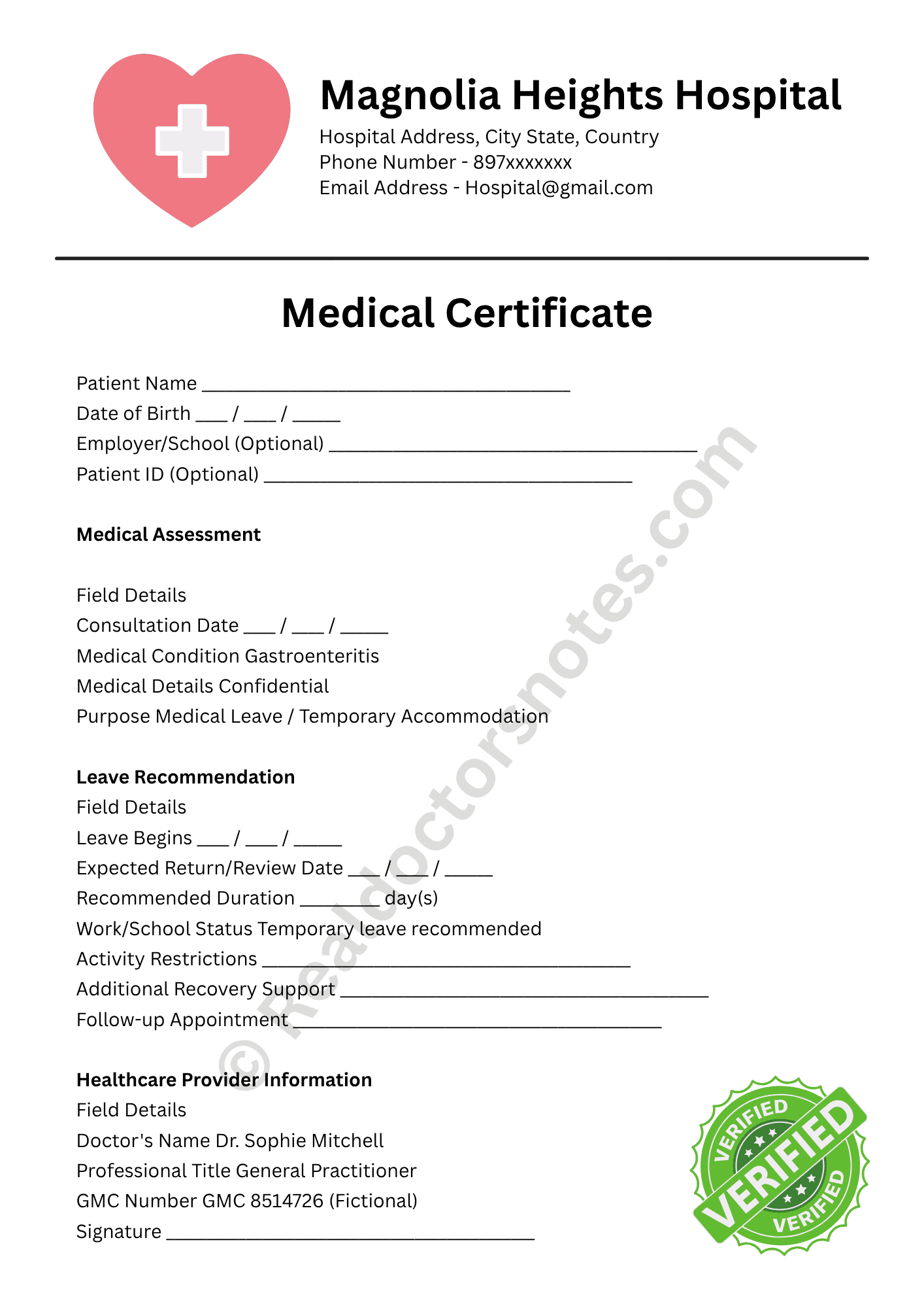 Doctor’s Note for Gastroenteritis: Sick Leave & Work Note - Image 3