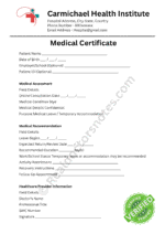_Medical Certificate for Stye