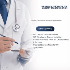 Online Doctors Note for Urinary Tract Infection