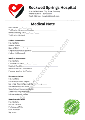 Verifiable Medidical certificate