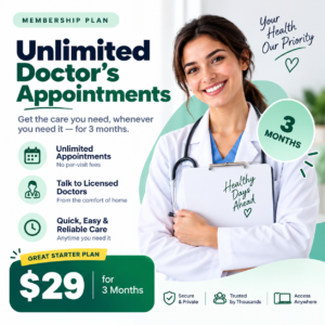 Unlimited Doctor Appointments — Just for 3 Months