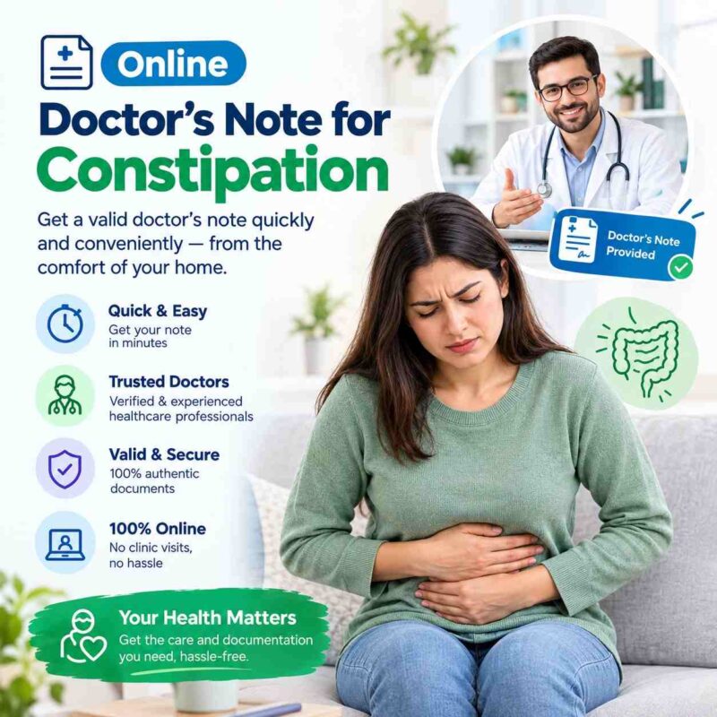 Doctor note for constipation