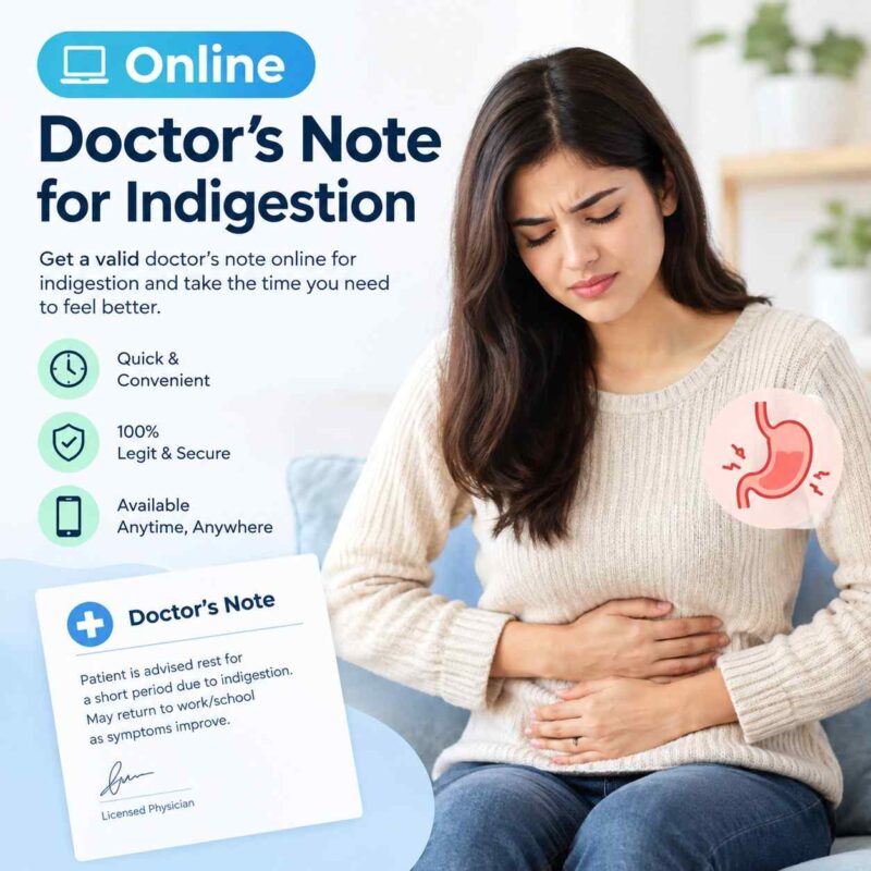 Doctor note for indigestion