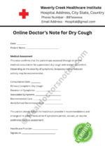 Doctor’s Note for Dry Cough