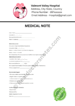 MEDICAL NOTE for Indigestion