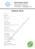 MEDICAL NOTE for Pharyngitis MEDICAL NOTE for Pharyngitis