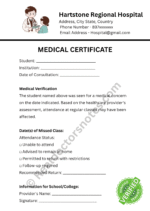 MEDICAL certificate for Missing Class