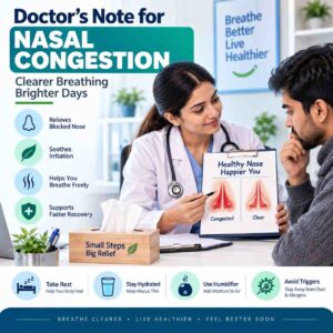 Doctor’s Note for Nasal Congestion: Sick Leave Note
