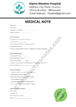 Online MEDICAL NOTE for Heartburn