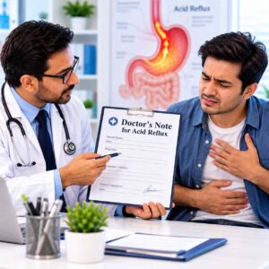 Doctor's Note for Acid Reflux: GERD, Heartburn & Work